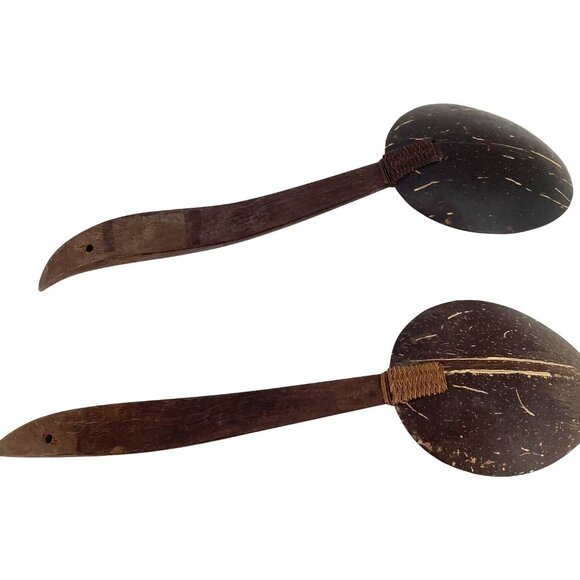 Handcrafted Wooden Coconut Shell Spoon & Ladle Set - Picture 7 of 8